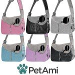 PetAmi Adjustable Soft Dog Sling Carrier - Pink