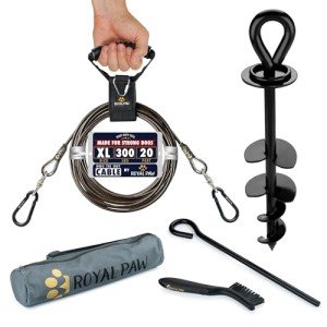 Heavy Duty 20ft Dog Tie Out Cable & Stake