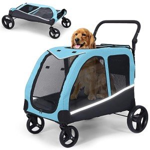 Blue Dog Stroller for Large and Medium Pets