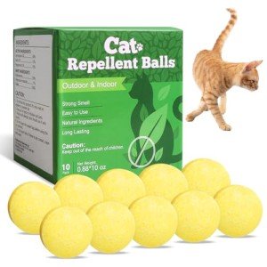 Eco-Friendly Peppermint Cat Repellent Balls, 10 Pack