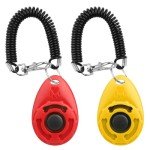 2 Pack Pet Training Clicker Set (Red & Yellow)
