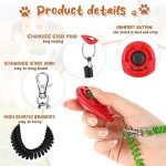 30 Colorful Dog Training Clickers with Straps