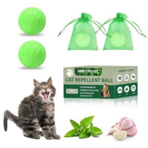 Natural Cat Deterrent Balls with Peppermint Oil