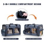 Foldable Double Pet Carrier for Cats and Dogs