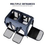 Foldable Double Pet Carrier for Cats and Dogs