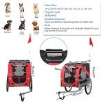 PEXMOR Folding Dog Bike Trailer with 3 Entrances