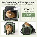 Expandable Soft-Sided Cat and Small Dog Carrier