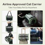Expandable Soft-Sided Cat and Small Dog Carrier