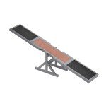 Onelike Wooden Dog Agility Seesaw for Training
