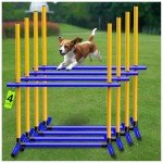 Adjustable Dog Agility Jumps with Carry Bag - 4 Pack