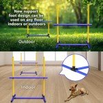 Adjustable Dog Agility Jumps with Carry Bag - 4 Pack