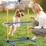 Adjustable Dog Agility Jumps with Carry Bag - 4 Pack