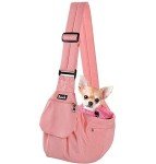 Adjustable Dog Carrier Sling with Hard Bottom Support