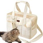 Beige Small Dog Carrier Bag for Fashionable Owners
