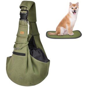 Hands-Free Reversible Pet Sling Carrier - Green