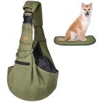 Hands-Free Reversible Pet Sling Carrier - Green