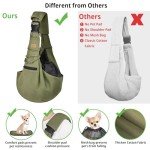 Hands-Free Reversible Pet Sling Carrier - Green