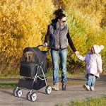 ZENY Foldable Pet Stroller for Dogs and Cats