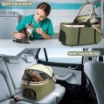 Double Pet Stroller for Dogs and Cats - Green