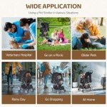 ZENY Foldable Pet Stroller for Dogs and Cats