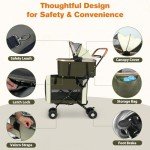 3-in-1 Pet Stroller with Detachable Carriers