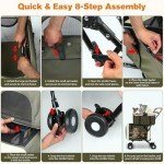 3-in-1 Pet Stroller with Detachable Carriers