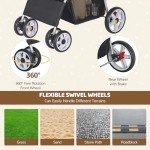 ZENY Foldable Pet Stroller for Dogs and Cats