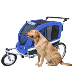 Booyah Blue Large Pet Bike Trailer & Jogger