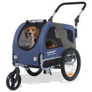 DoggyHut® 2-in-1 Dog Bike Trailer & Stroller