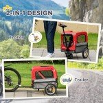 2-in-1 Pet Bike Trailer for Small Dogs