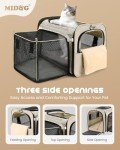 Beige Soft-Sided Cat Carrier for Travel