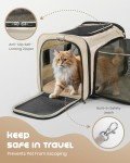 Beige Soft-Sided Cat Carrier for Travel