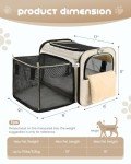 Beige Soft-Sided Cat Carrier for Travel