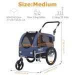 DoggyHut® 2-in-1 Dog Bike Trailer & Stroller