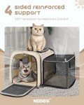 Beige Soft-Sided Cat Carrier for Travel