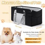 Portable Dog Car Seat for Small Dogs - Black