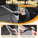 Portable Dog Car Seat for Small Dogs - Black