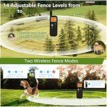 Htcuto 2-Dog Wireless Electric Fence System