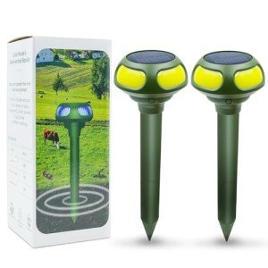 Solar Ultrasonic Mole and Snake Repellent – 2 Pack
