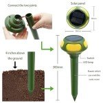Solar Ultrasonic Mole and Snake Repellent – 2 Pack