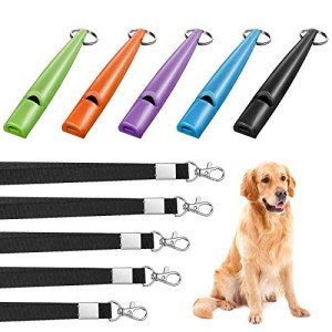 5 Pack Dog Whistles for Training and Recall