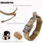 Adjustable Tactical Dog Collar with Handle, Black