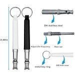 4-Pack Adjustable Dog Whistles for Training