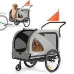 Dog Bike Trailer & Stroller for Pets, 88 lbs Limit