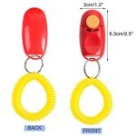 10-Pack Colorful Pet Training Clickers with Straps