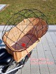 Natural Wicker Dog Bike Basket with Cushion