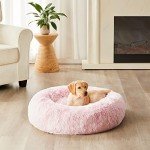 Cozy Donut Cuddler Pet Bed - Light Pink