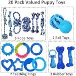 20-Piece Blue Puppy Toy Pack for Small Breeds