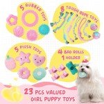 23-Pack Pink Puppy Toy Set for Boredom Relief