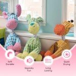 Durable Plush Giraffe Squeaky Toy for Puppies